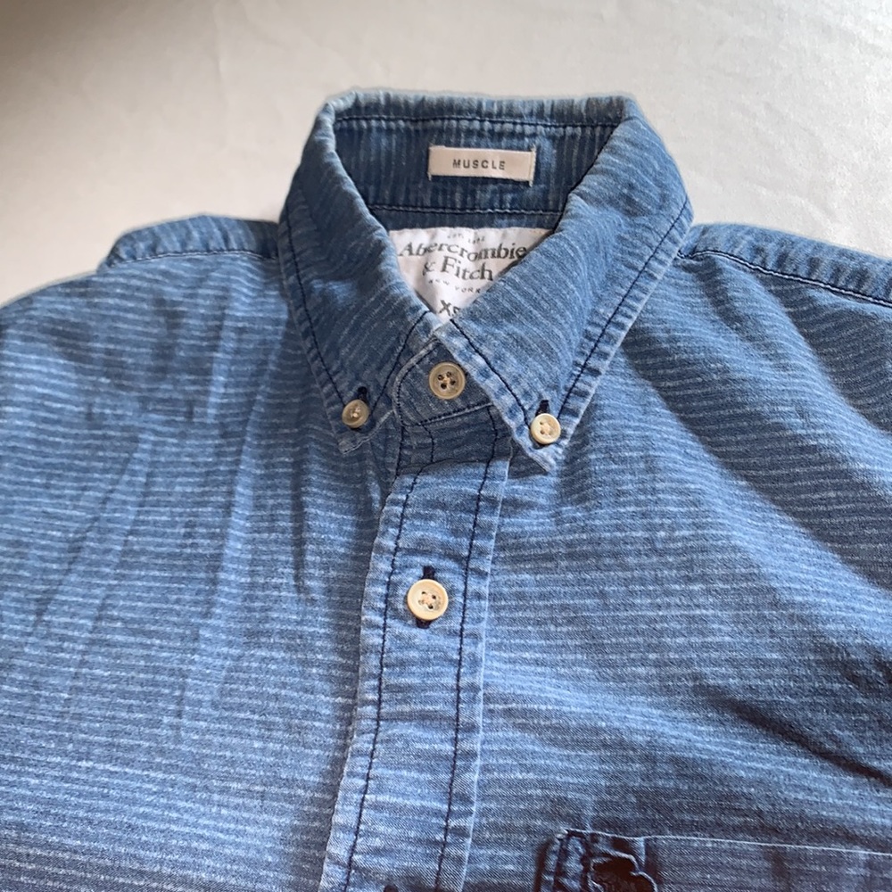Blue Button Up - Picture 6 of 17